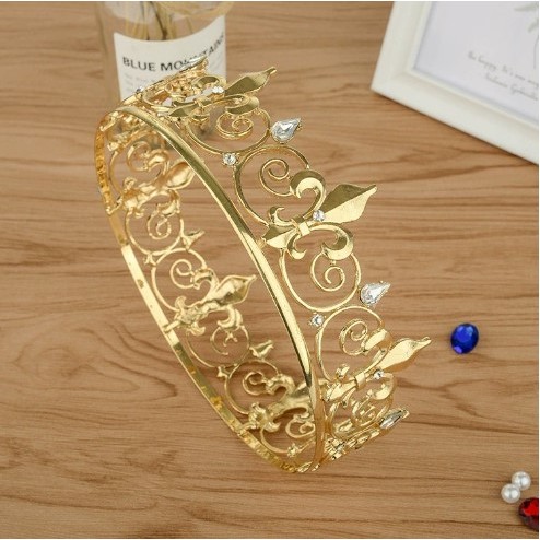 เครื่องประดับผมมงกุฎ King Queen สําหรับผู้ชาย Unisex Prince Princess Prince Crown