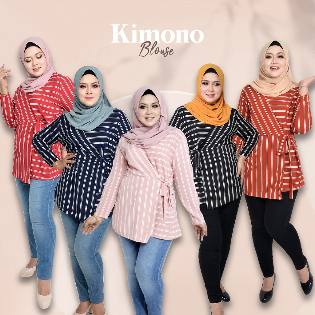 [VIEW]XL-4XL PLUS SIZE MUSLIMAH เสื้อกิโมโน tali BL8003
