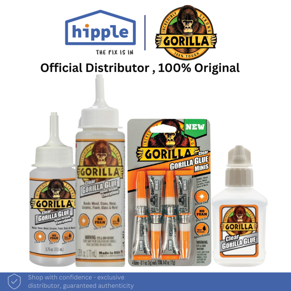 กาวกอริลลาเคลียร์ - 1.75oz / 51ml , 3.75oz / 111ml และ 5.75oz / 170ml