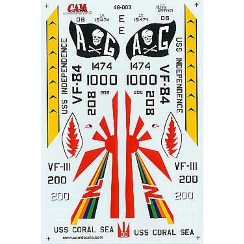 CAM Decals 48-003 รูปลอก 1/48 -F-4B/C/J/N&S Phantom Phoever Air Force - Marines.