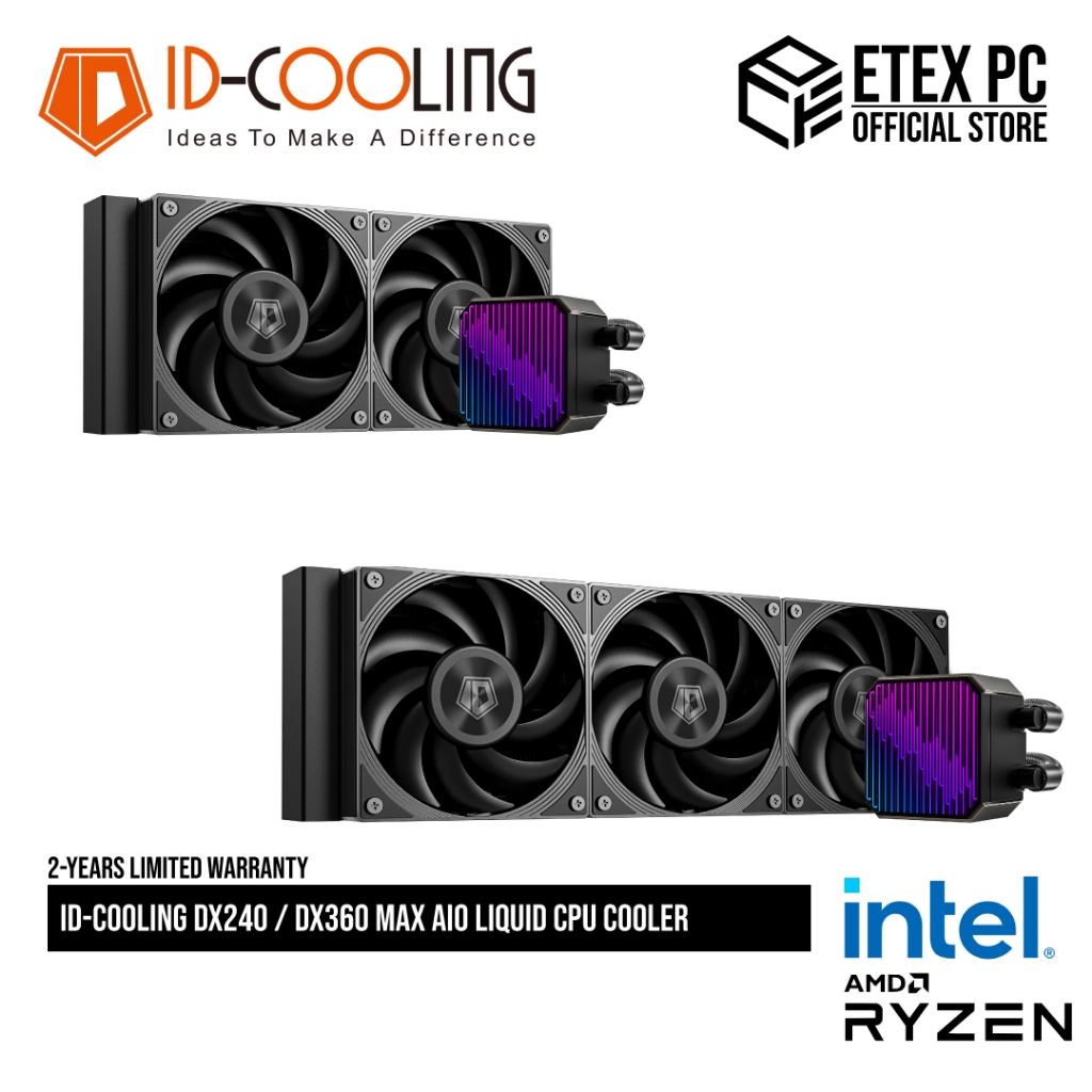 ID-Cooling DX240 / DX360 MAX AIO คูลเลอร์ซีพียูเหลว ID-CPU-DX240-MAX / ID-CPU-DX360-MAX