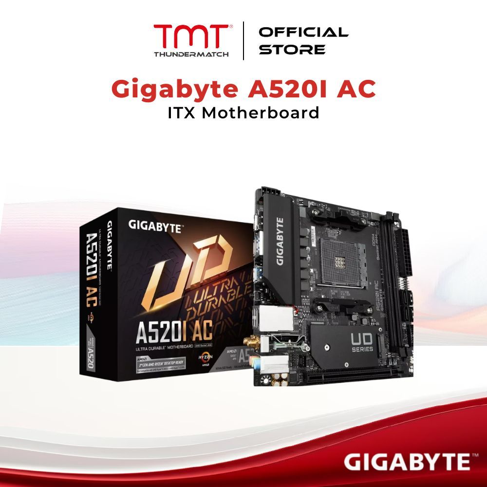 TMT เมนบอร์ด Gigabyte A520I AC AM4 ITX