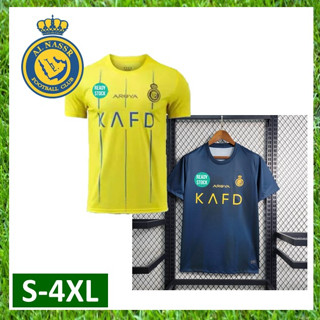 เสื้อกีฬาแขนสั้น ลายทีมชาติฟุตบอล Al Nassr 23/24 ชุดเหย้า สําหรับผู้ชาย (S-4XL)