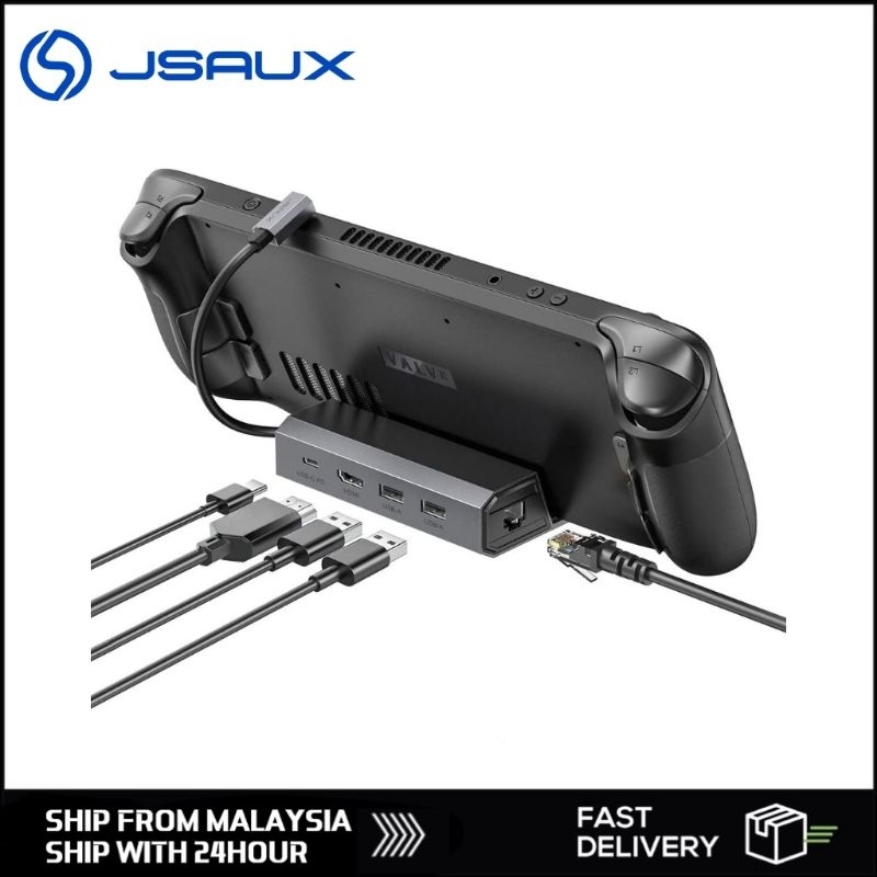 Jsaux Official Dock Steam Deck Rog Ally Lenovo LegionGO 6-in-1 4K60HZ PD100W USB3.0 Dock