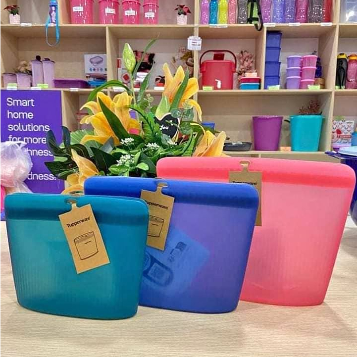 Tupperware Silicone Bag : ได้รับการอนุมัติจาก FDA: Cook Recheat Freezer Store Travel MUltipurpose Ba