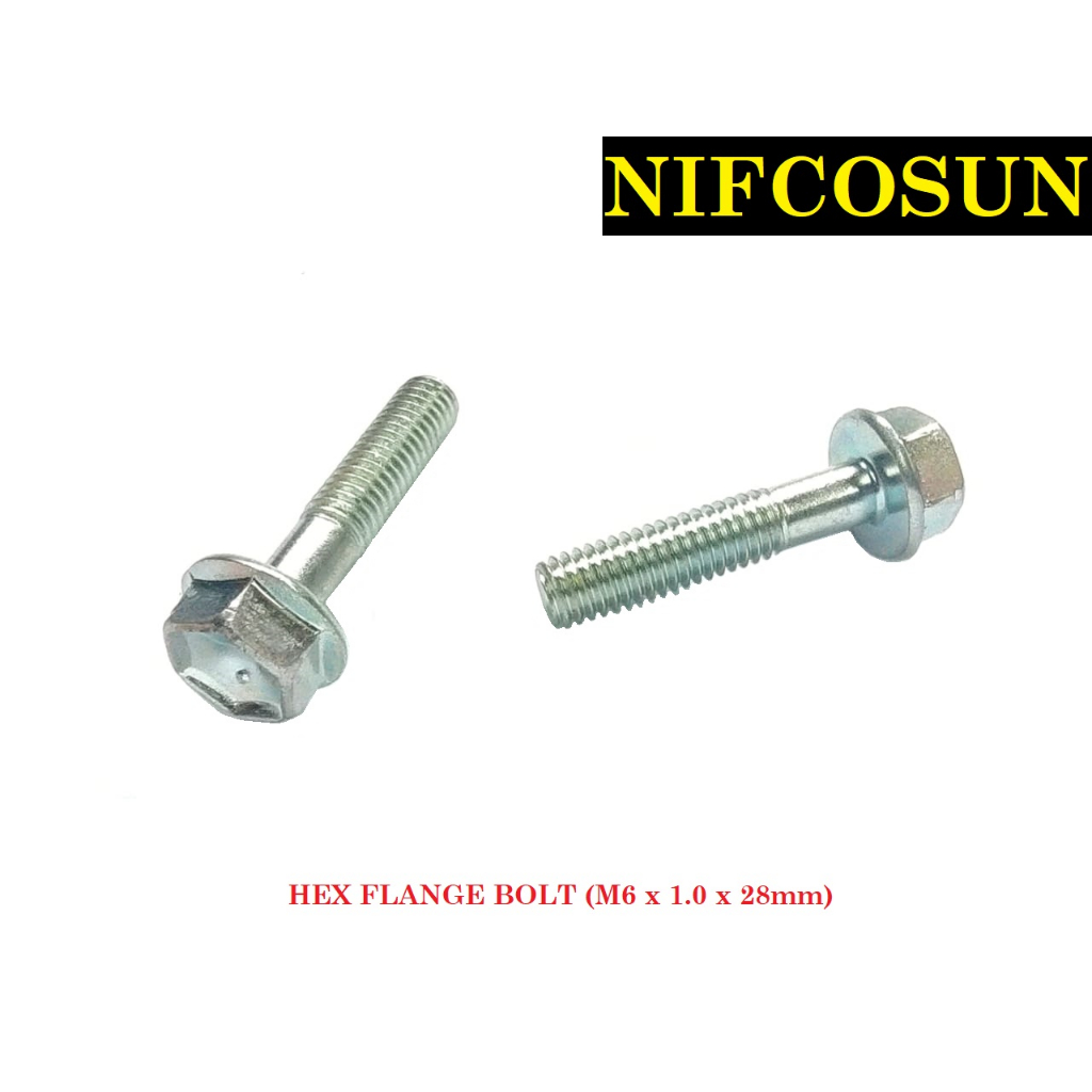 สายฟ้า HEX FLANGE (M6 X 1.0 X 28mm)