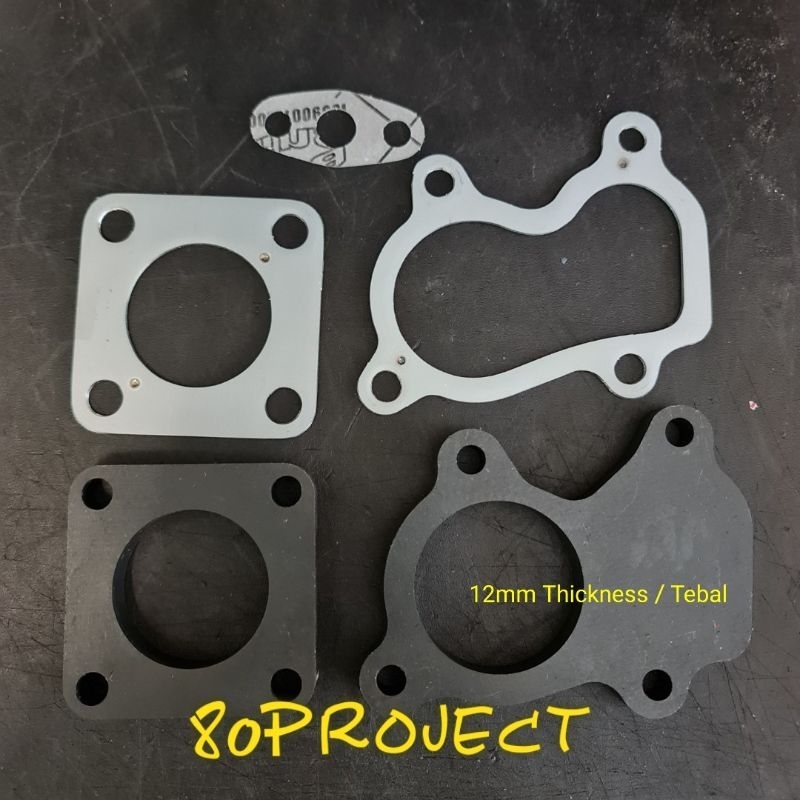 F55 F55V RHF55V ดีเซล Turbo ปะเก็นชุด 3 ชั้น 1.5 มม.หน้าแปลน Downpipe Turbo 12 มม. Tebal