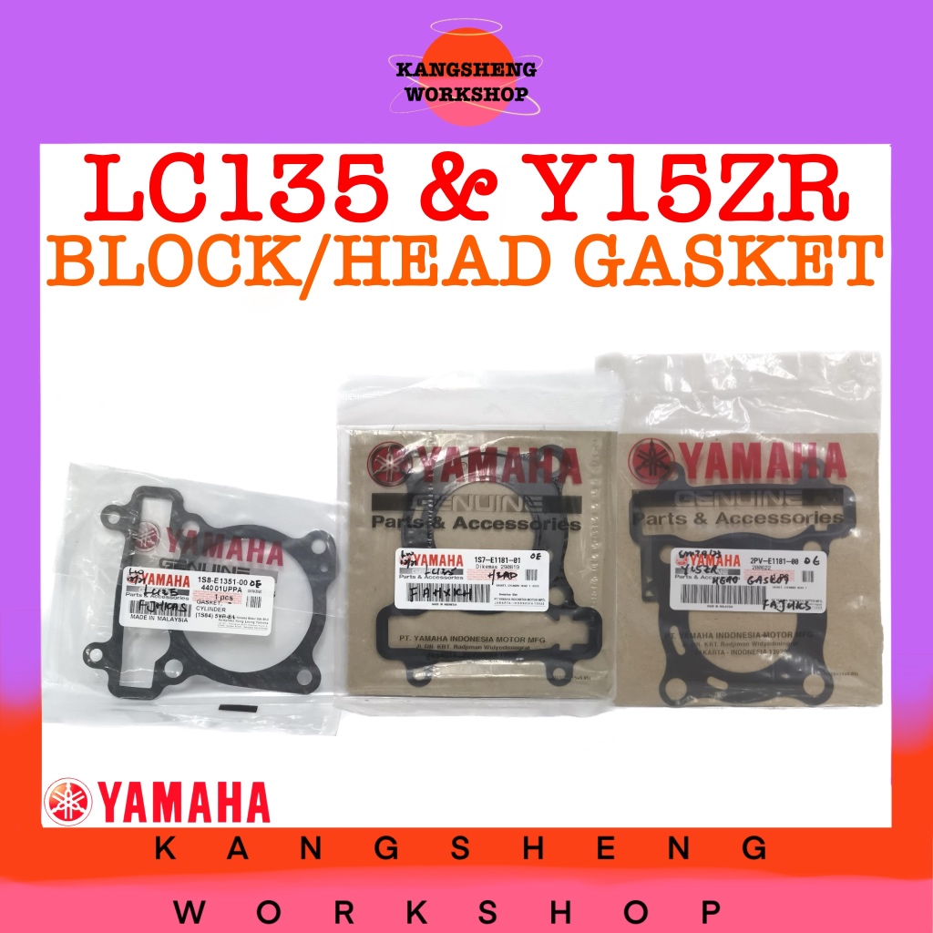 YAMAHA LC135 & Y15ZR (BLOCK/HEAD GASKET) (LC 135/135LC/LC ES/Y15 ZR/FZ 150/FZ150I/150 I) OLD/NEW