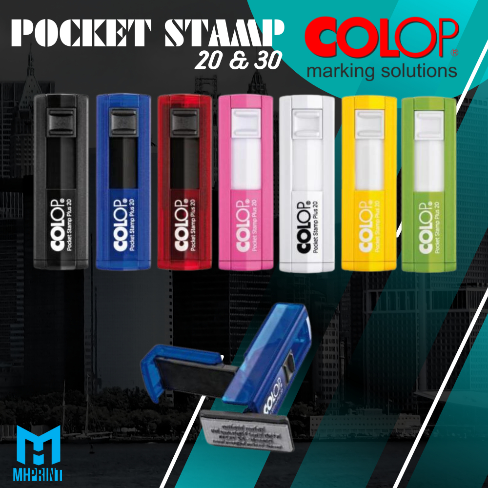 NEXT DAY POS * ตรายาง * COLOP Self Inking Pocket Rubber Stamp Plus 20 Plus 30