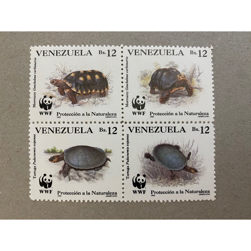{JK} Venezuela 1992 - WWF Series Turtles Stamps 4V MNH