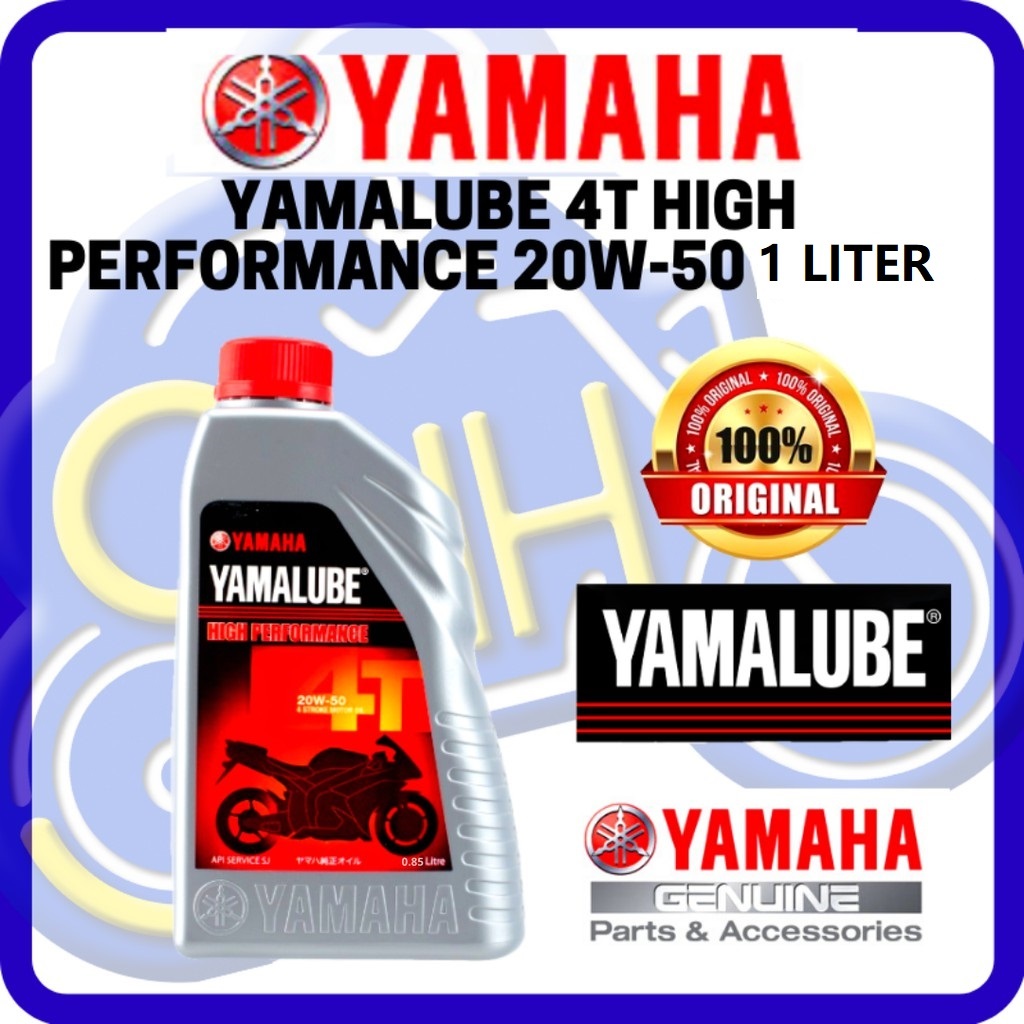 YAMALUBE 4T 20W-50 20W 50 ประสิทธิภาพสูง MINYAK HITAM 4T MOTORCYCLE 1 LITRE YAMAHA