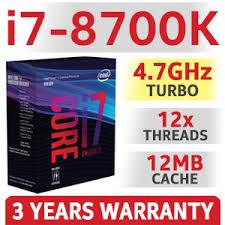 Intel CORE i7-8700K โปรเซสเซอร์ + ตัวทําความร้อน