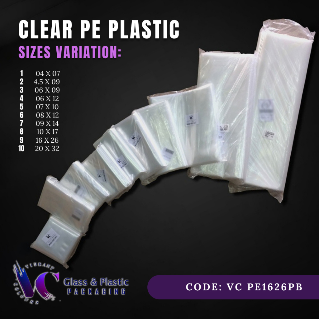 500GM CLEAR PE กระเป๋าพลาสติก PE1626PB POST TODAY !