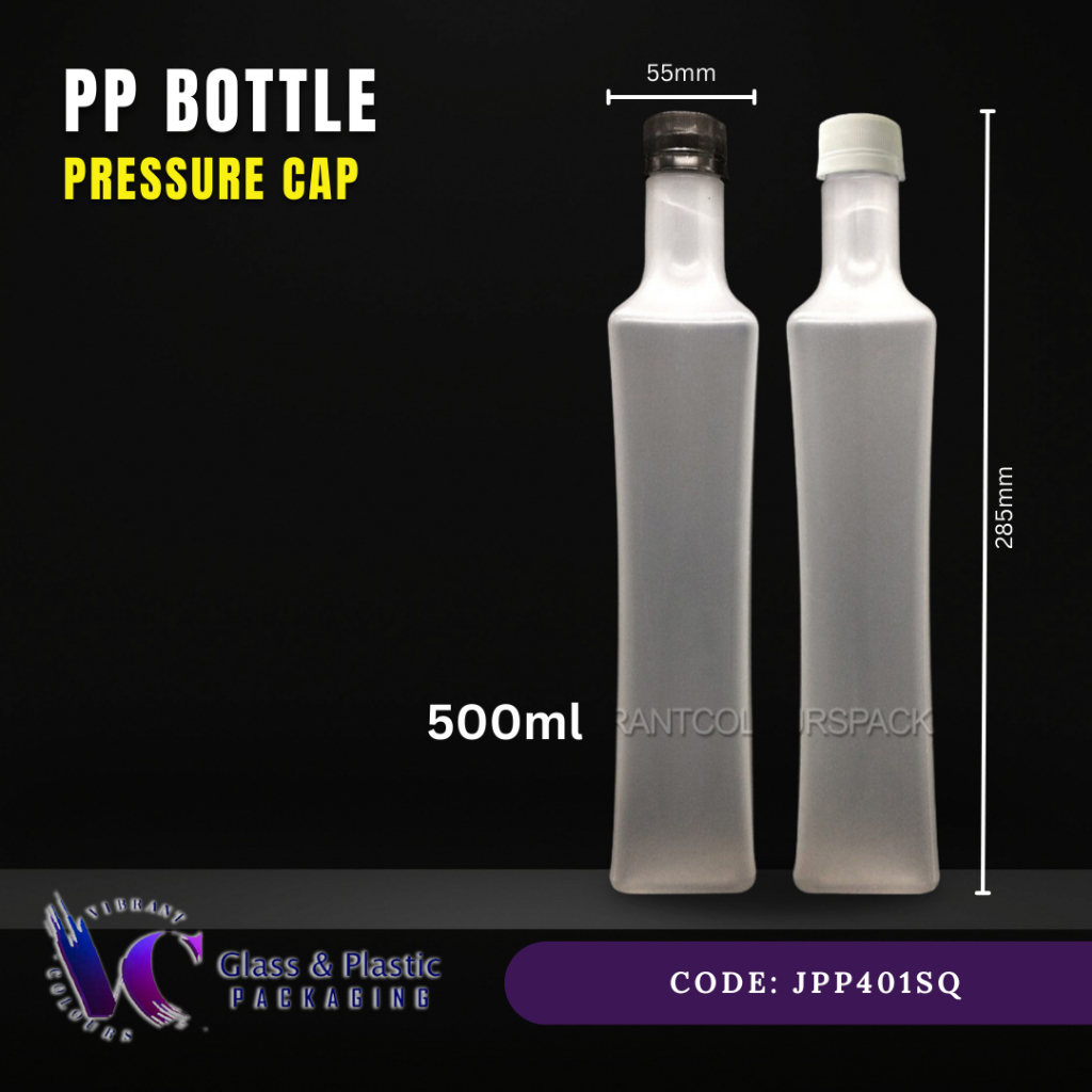 ขวด PP ขนาด 500 มล. พร้อมหมวกพลาสติก PP401 POST TODAY !