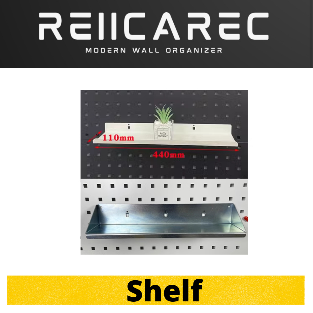 เหล็ก Pegboard ตะขอสารพันรูสี่เหลี่ยม