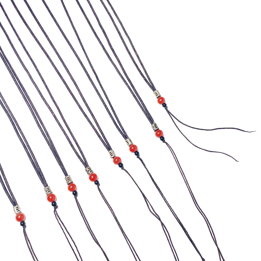 สร้อยคอถักมือ DIY กึ่งสําเร็จรูปสายผ้าฝ้ายเชือกถักโซ่คริสตัลหยก Amulet จี้ DRC100025