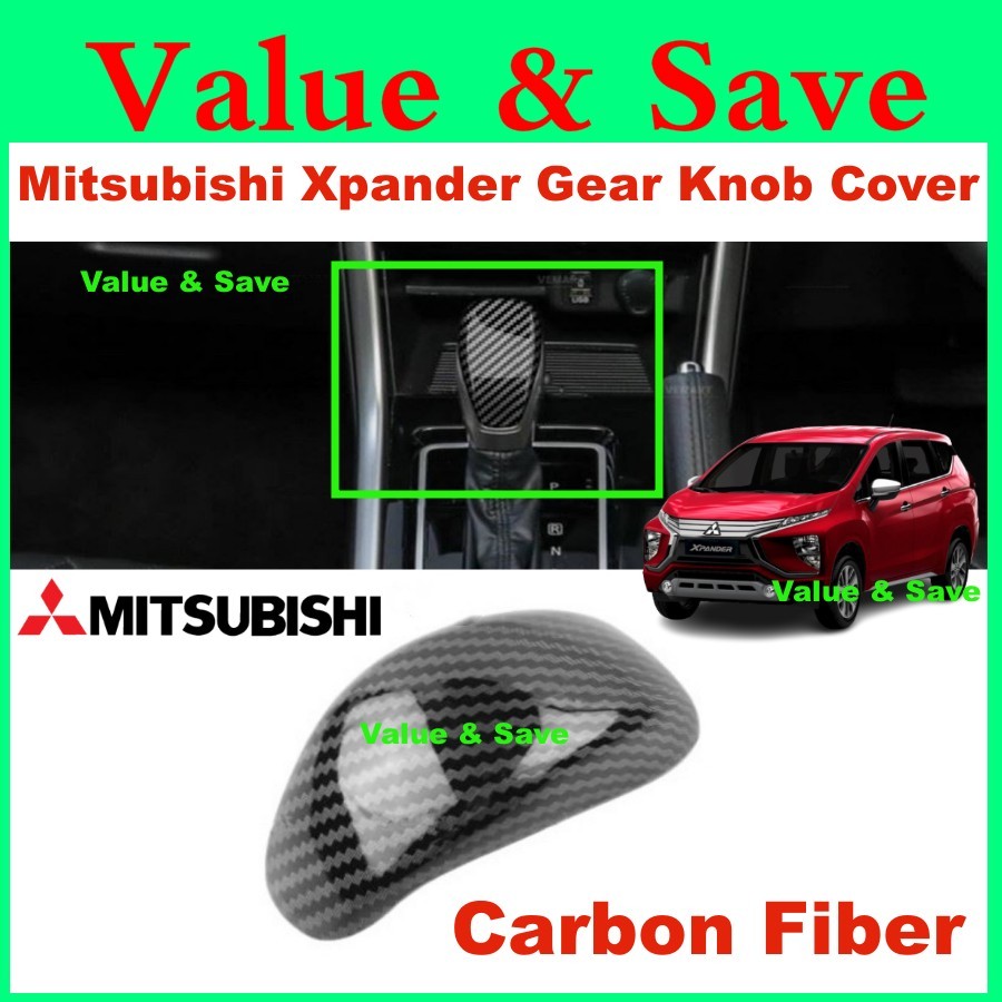 Mitsubishi Xpander คาร์บอนไฟเบอร์คาร์บอนเกียร์ shift เกียร์รถเกียร์ shift knob กรอบฝาครอบอุปกรณ์เสริมภายใน