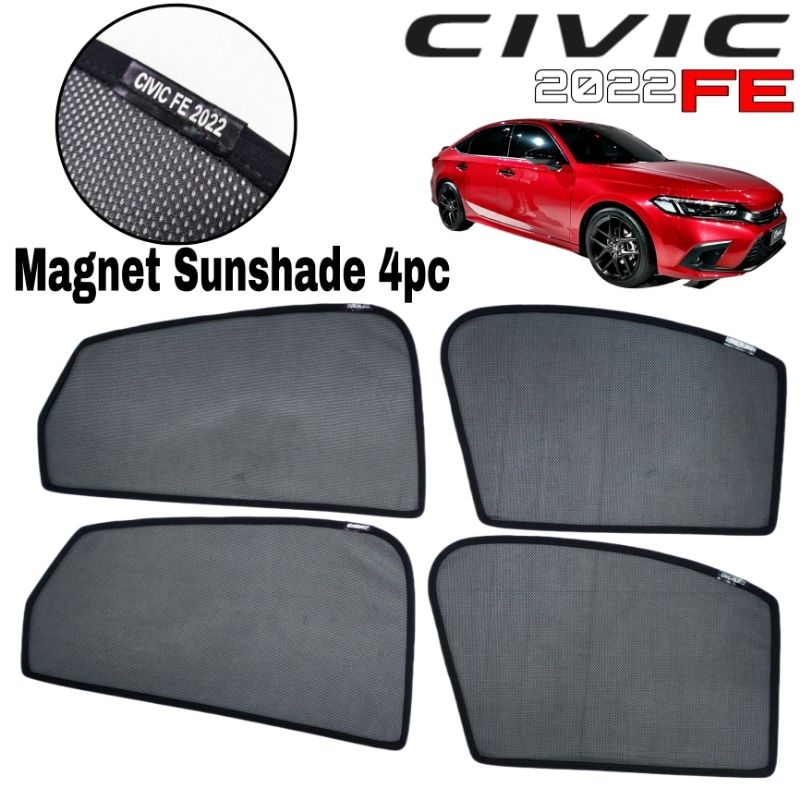 ม่านบังแดดแม่เหล็กสําหรับHonda City Civicใหม่ 2020 2023 FEแม่เหล็กSun Block Shadeผ้าม่านUV fc FB FD 2003 2008 2014 2024