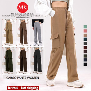 🔥Baju Raya 2026🔥cargo pants women long pants women drawstring casual straight cut pants seluar kargo perempuan [P5/334]