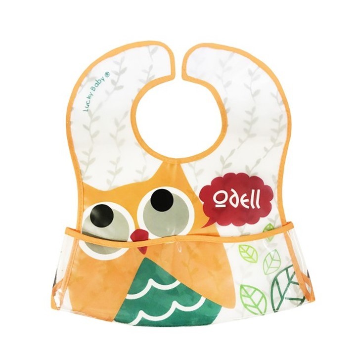 Lucky Baby Primo Ezee Clean Bib - นกฮูก 6+ เดือน
