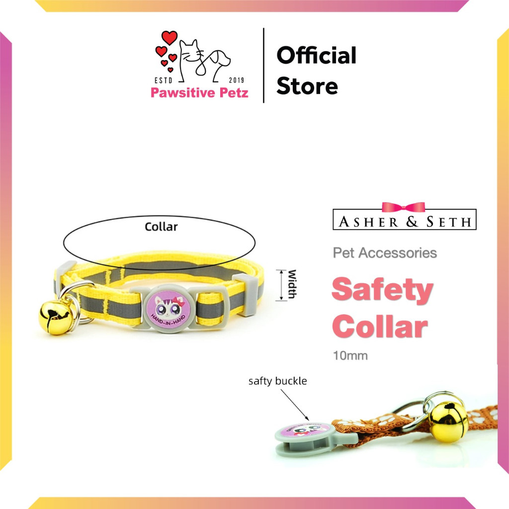 ปลอกคอนิรภัยสําหรับสัตว์เลี้ยง 10 มม. ปลอกคอสัตว์เลี้ยง ปลอกคอสุนัข ปลอกคอแมว Haiwan Kucing & Anjing