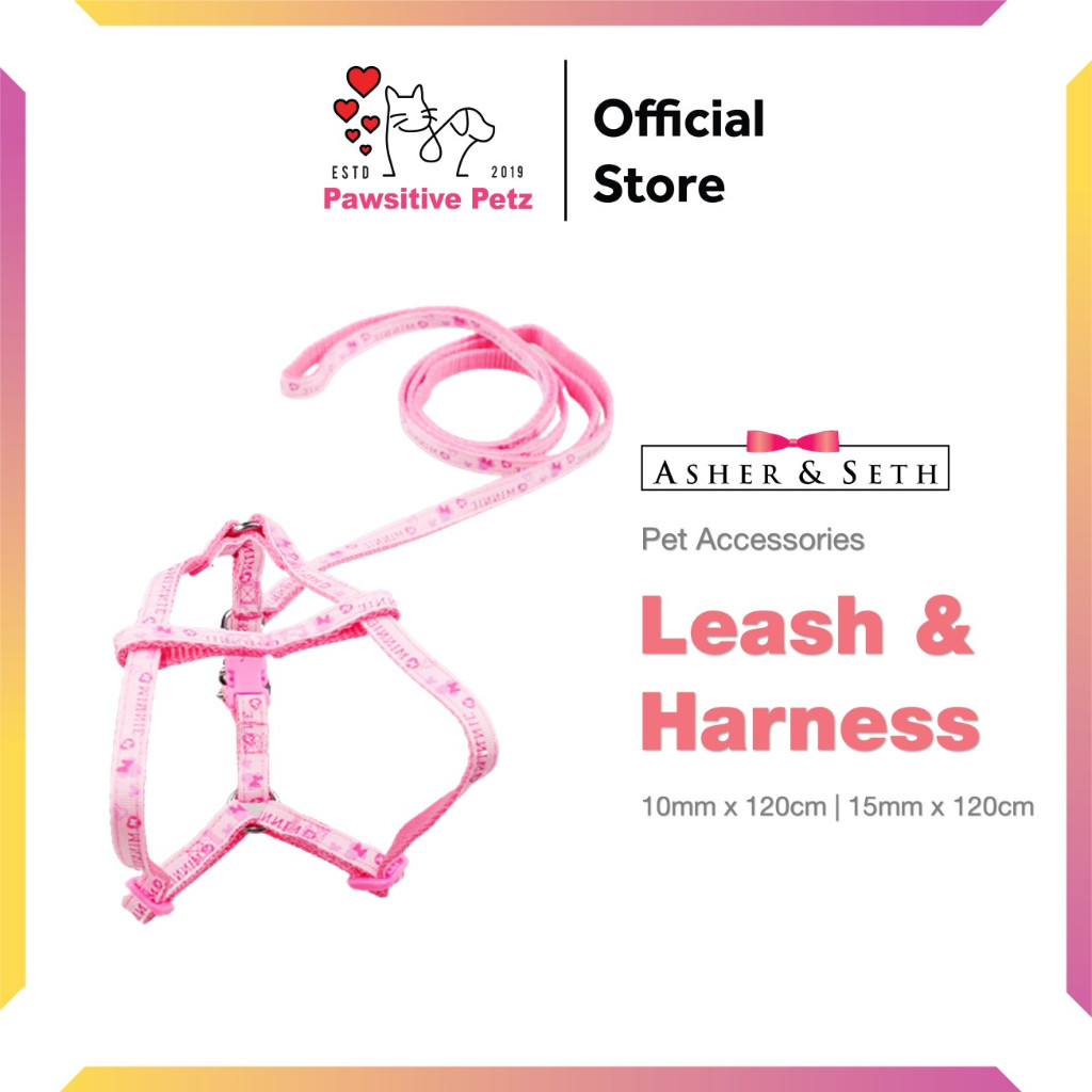 สายจูงและสายรัด 10 มม. & 15 มม. 牵引绳และ圈 Tali Kucing & Anjing Harness Kucing & Anjing สายจูงสัตว์เลี้