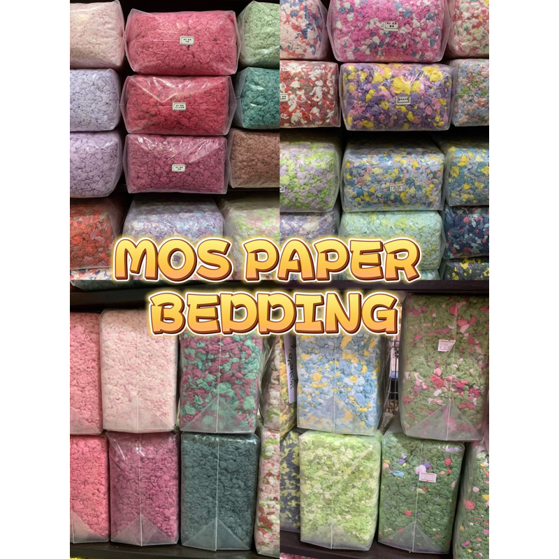{FTFAM} MOS PAPER BEDDING [MIX COLOUR SERIES 450G & 900G] สําหรับ HAMSTER 景棉亮补水 โฮลแพ็ค 450G & 900G