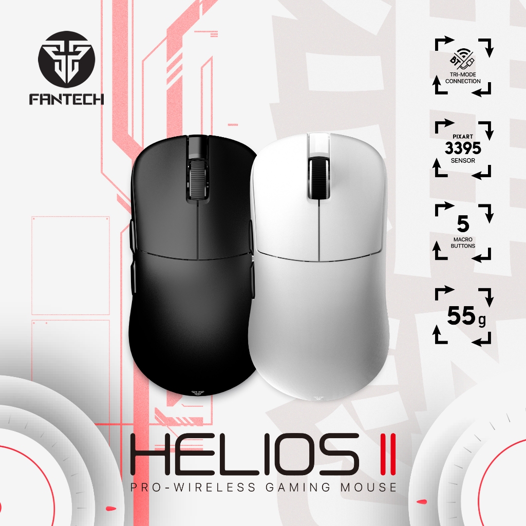 FANTECH HELIOS II PRO XD3 V3 ULTRA-LIGHTWEIGHT PRO GAMING MOUSE อัตราการผสม 1K