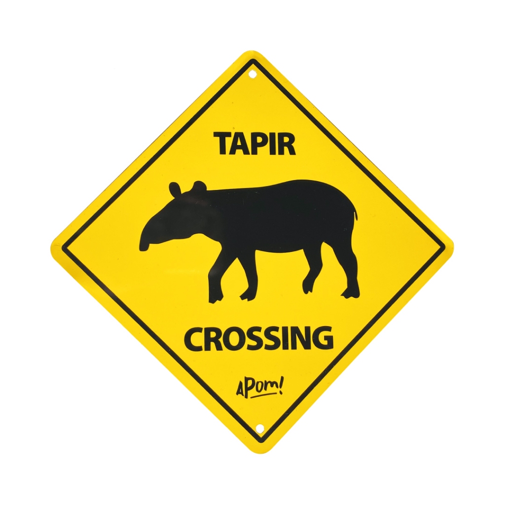 ป้ายโลหะ APOM - Tapir Crossing