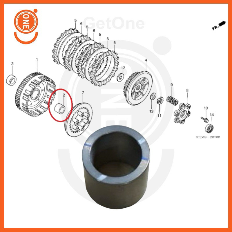 22115-KPH-900 HONDA CLUTCH OUTER COMP CENTER BUSH WAVE125