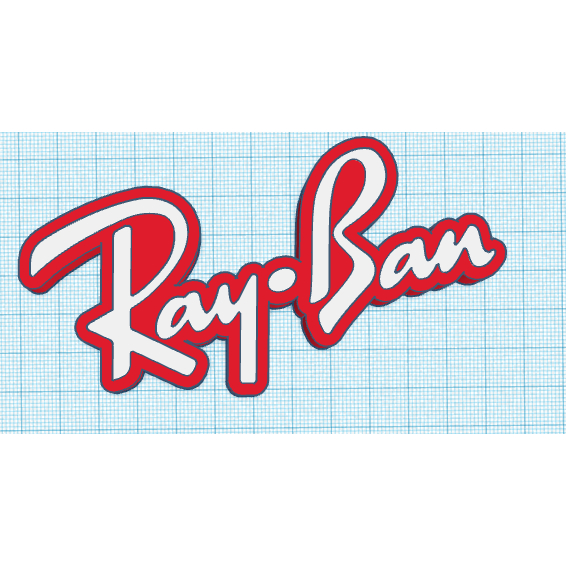 Ray-Ban (Ray Ban) โลโก้ 3D หรือแม่เหล็กติดตู้เย็น