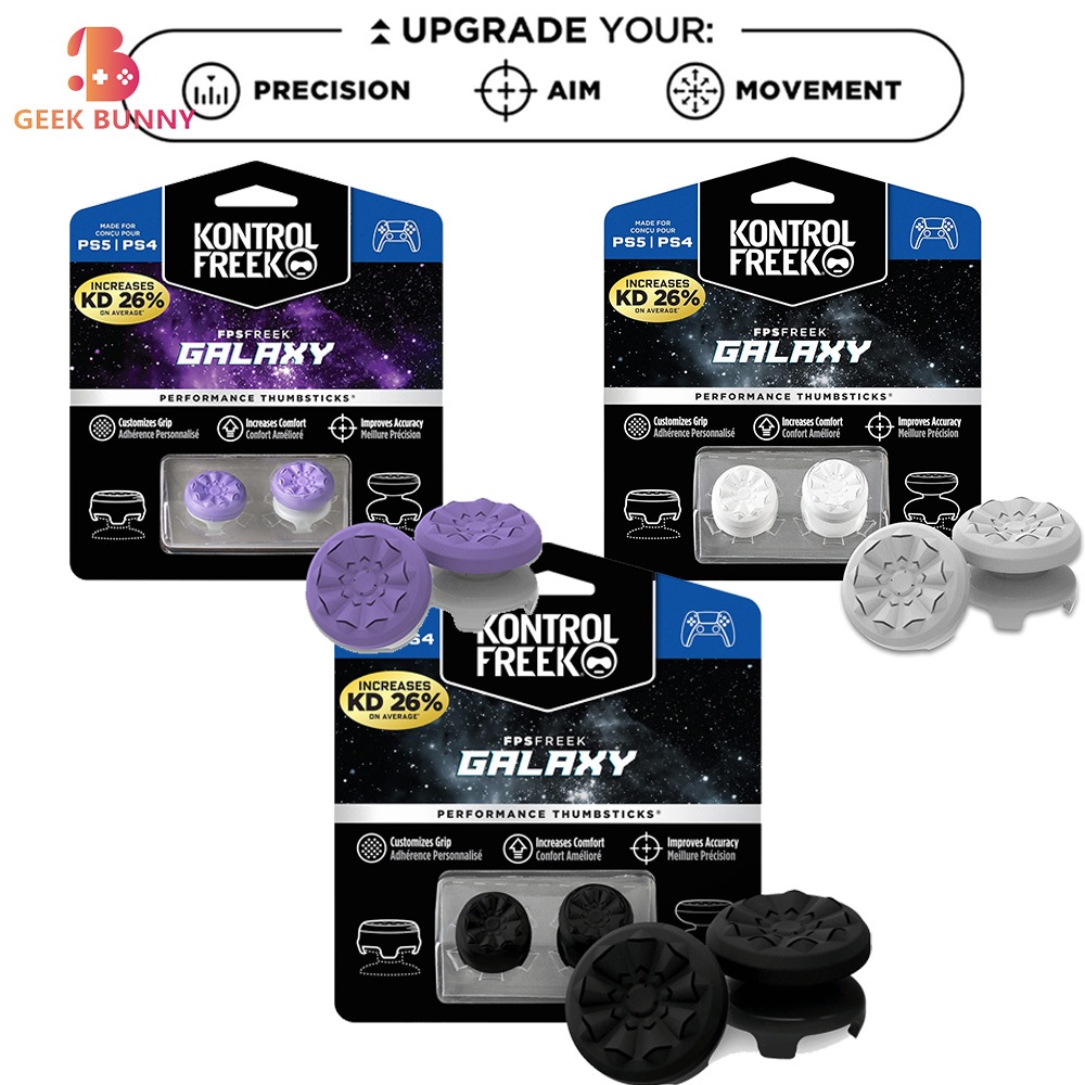 KontrolFreek FPS Freek Galaxy สําหรับ PS4/ PS5 Performance Thumbsticks 1 High-Rise, 1 Mid-Rise