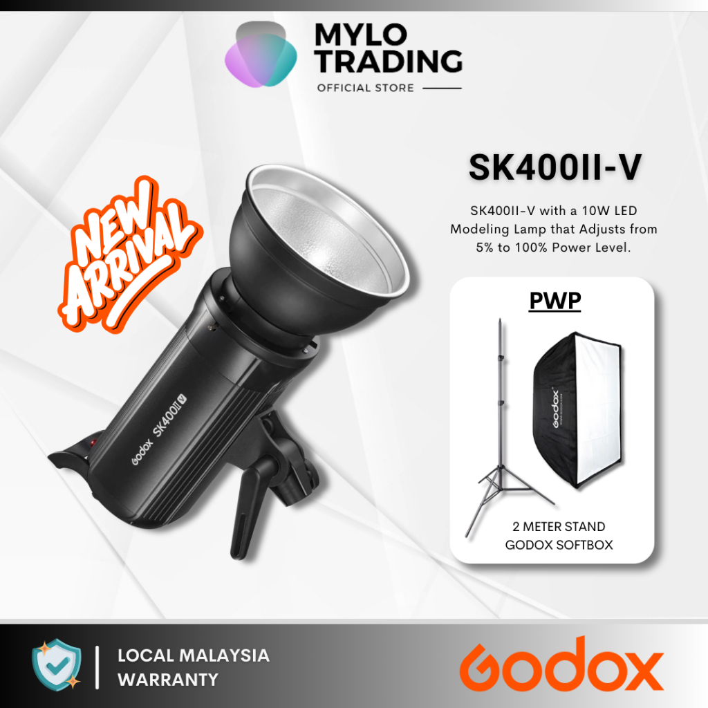 Godox SK400II-V & SK400II V Studio Flash Monolight / SK400II / SK400 II SK300II & SK300 II Studio Fl