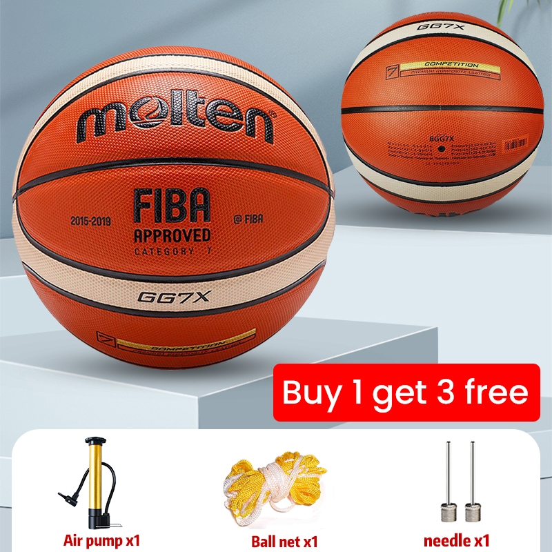 Nba GG7X Molten Basketball Size 7 หนัง PU พร ้ อมเข ็ มปั ๊ มฟรี ลูกบอลกลางแจ ้ งในร ่ ม
