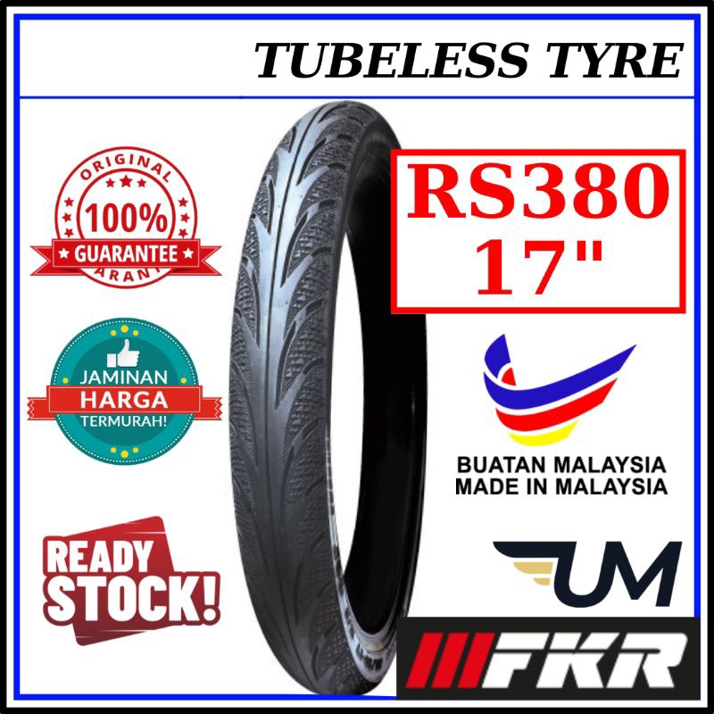 FKR TIRE RS380 TUBELESS BUNGA MAXXIS DIAMOND 70/90-17 80 110 120 17 MA3D RS 380 TAYAR ยางยาง TIRES