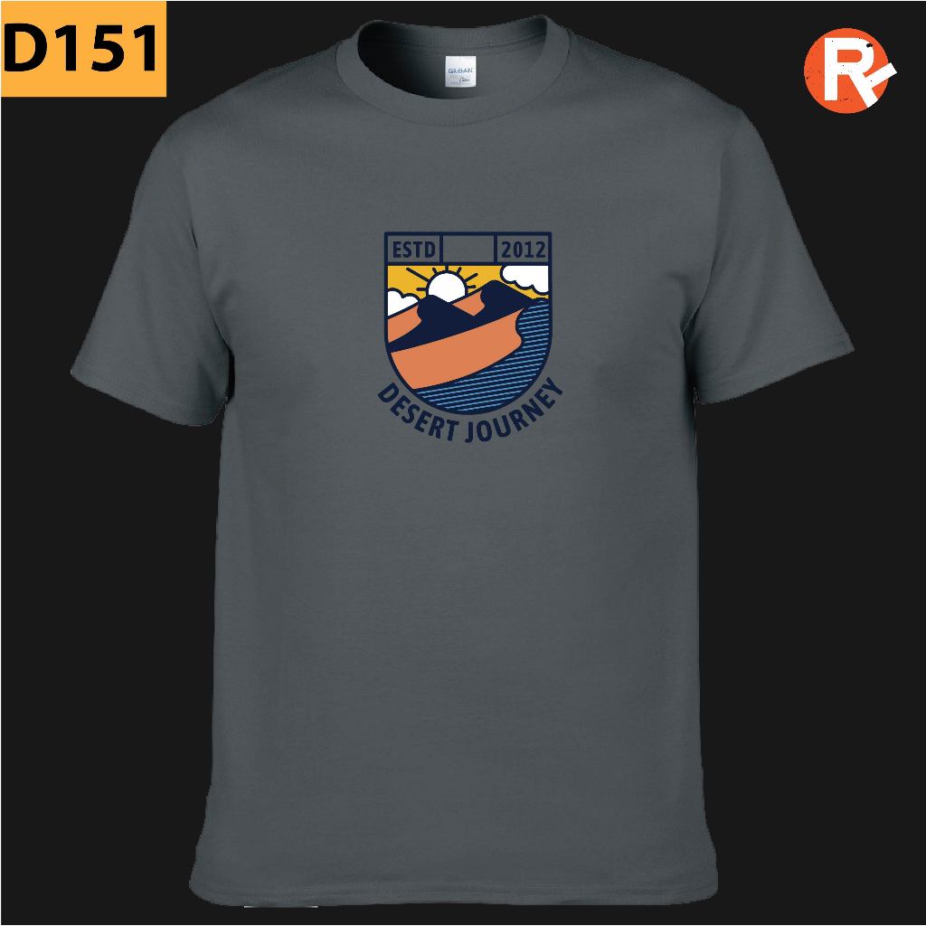 Desert Journey - เสื้อยืดกราฟิก [XS-6XL] - 100% Cotton/Microfiber - Charcoal