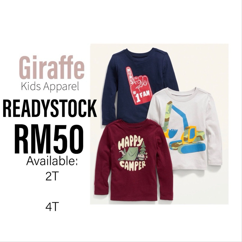 (136) Old Navy US 3pcs เสื้อยืด Boy unisex