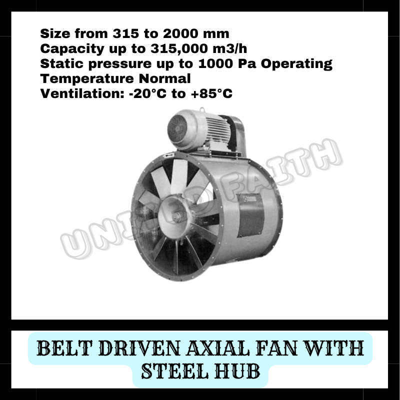 [แชทก่อน] Belt Driven Axial Fan with Steel Hub - พัดลม Axial Industrial