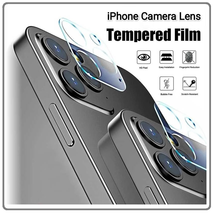 กระจกนิรภัยกันรอยเลนส์กล้อง 9H สําหรับ Iphone 15 Pro Max 14 13 12 11