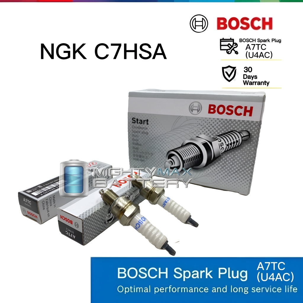C7HSA A7TC U4AC BOSCH SPARK PLUG PALAM PENCUCUH NGK EX5 DREAM WAVE100 WAVE125 GT128 SRL110 GBOJ DEMA