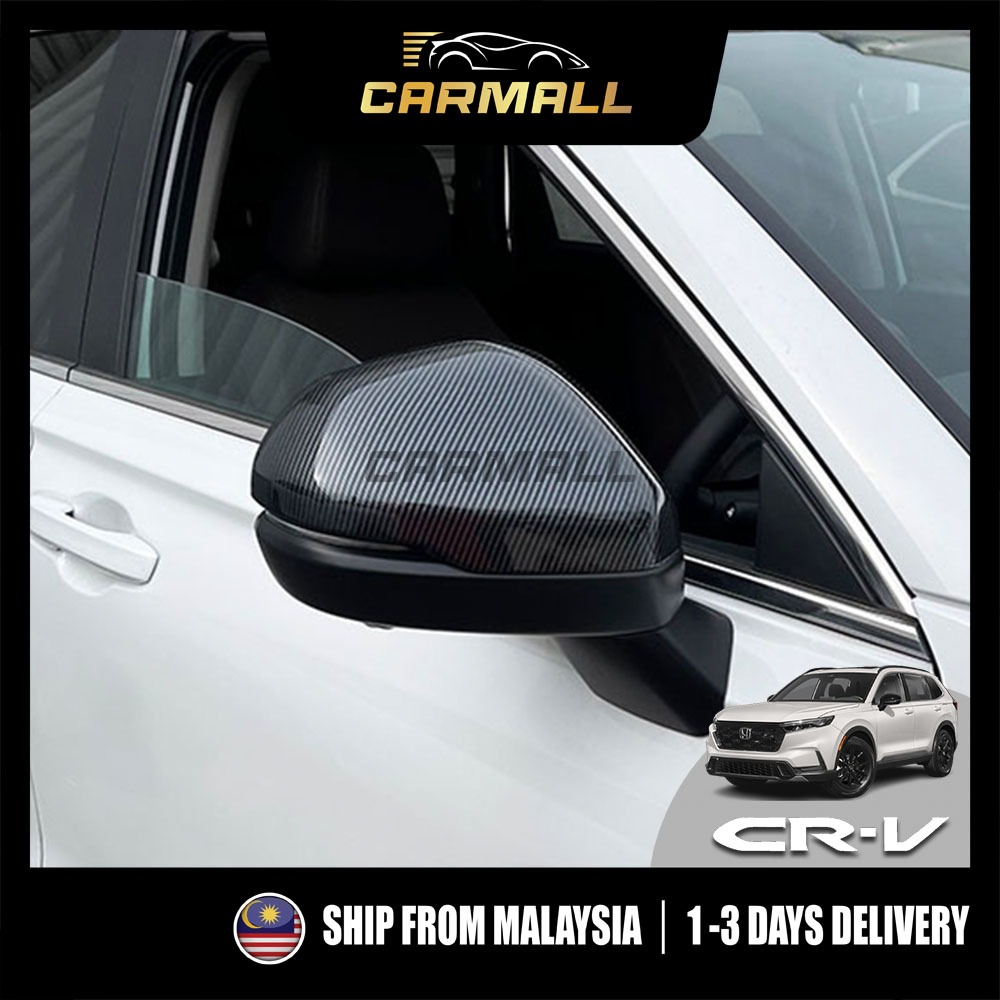 Honda CR-V CRV RS 2023 - 2027 กระจกมองข้างคาร์บอนฝาครอบกระจกมองหลัง Wing Cover 6th Gen 2023 - 2027 ร