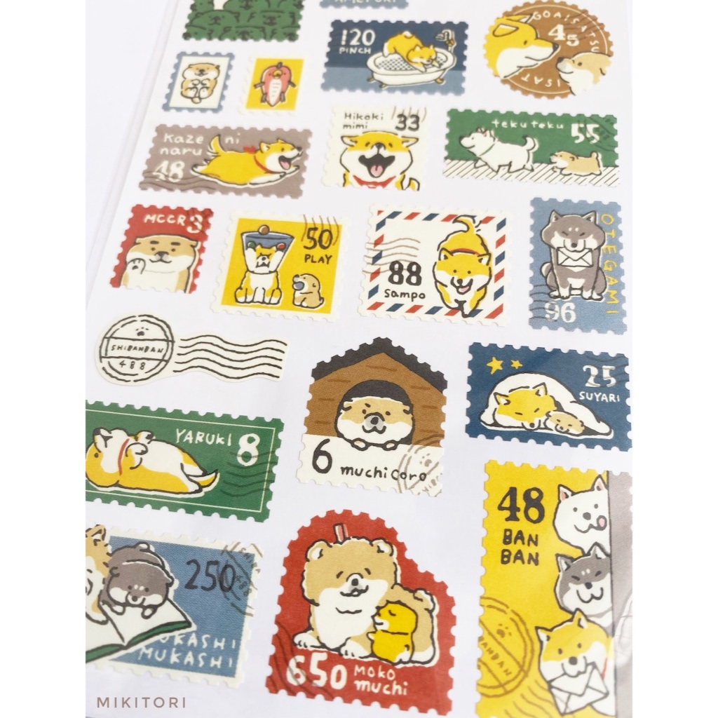 Mind Wave Japan Shinnban Shiba Inu Dog Stamp Sticker Journalสมุดภาพ