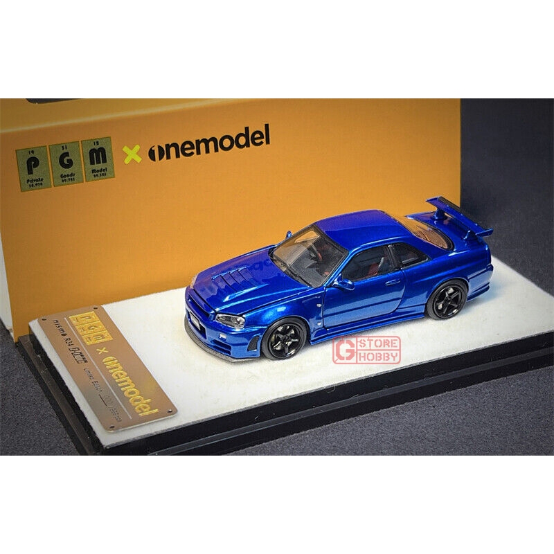 PGM X ONE MODEL 1/64 NISSAN R34 Z TUNE METALLIC BLUE
