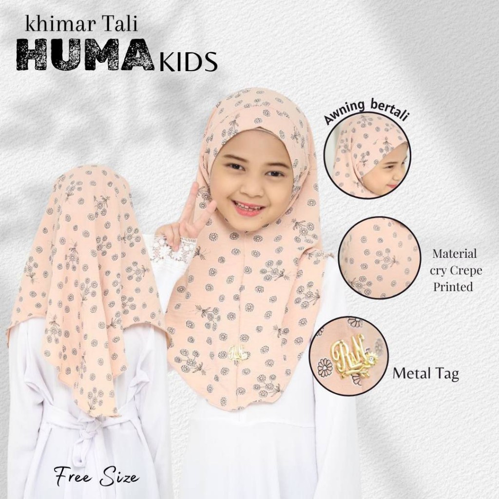 TUDUNG KHIMAR TALI HUMA KIDS