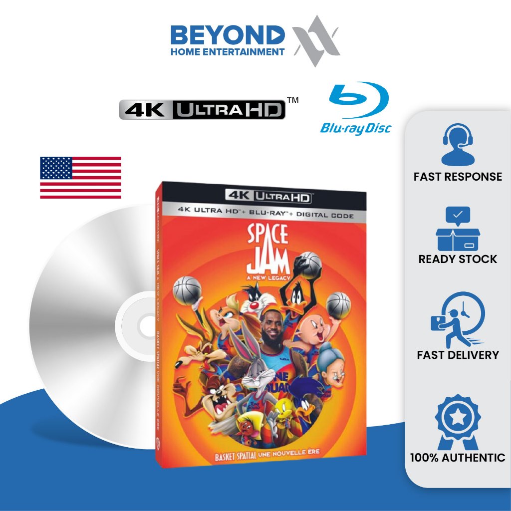 Space Jam: A NEW Legacy (4K Ultra HD + Blu Ray)[LIKE NEW] Blu Ray Disc ความละเอียดสูง