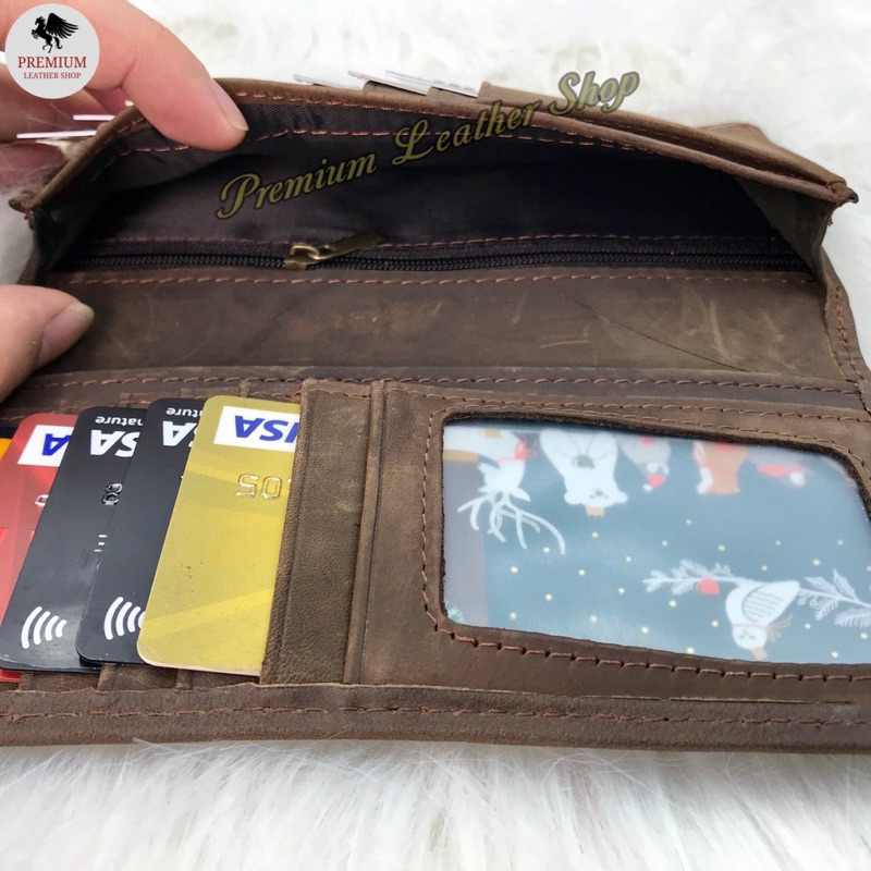 Full Leather Men Wallet Long Wallet Cow Leather Wallet Dompet Panjang Lelaki - รูปที่ 3