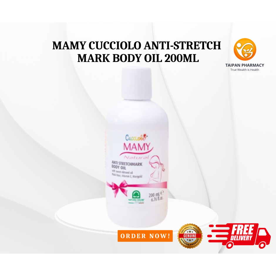 Mamy Cucciolo Anti-Stretch Mark Body Oil 200ml [99.7% Natural Origin]