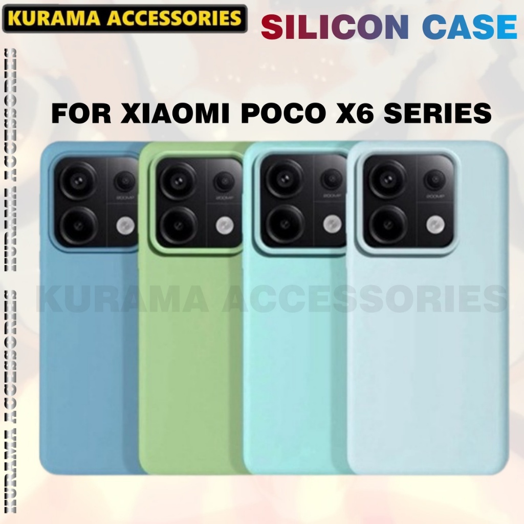 เคสซิลิโคนสําหรับ Xiaomi Poco X6 Pro / Poco X6 Liquid Silica Gel Hard Phone Case Cover