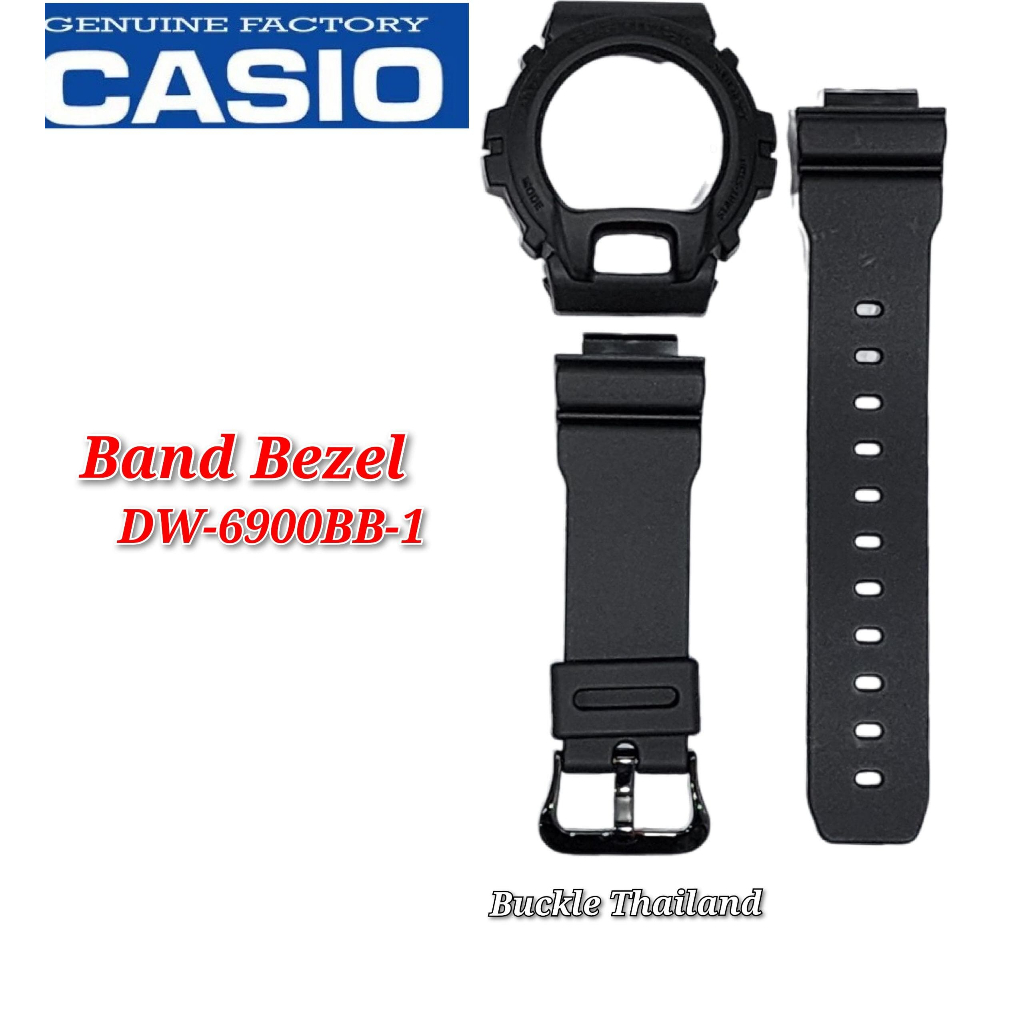 อะไหล่สายนาฬิกาข้อมือ Casio G-Shock DW-6900BB-1 แบบเปลี่ยน