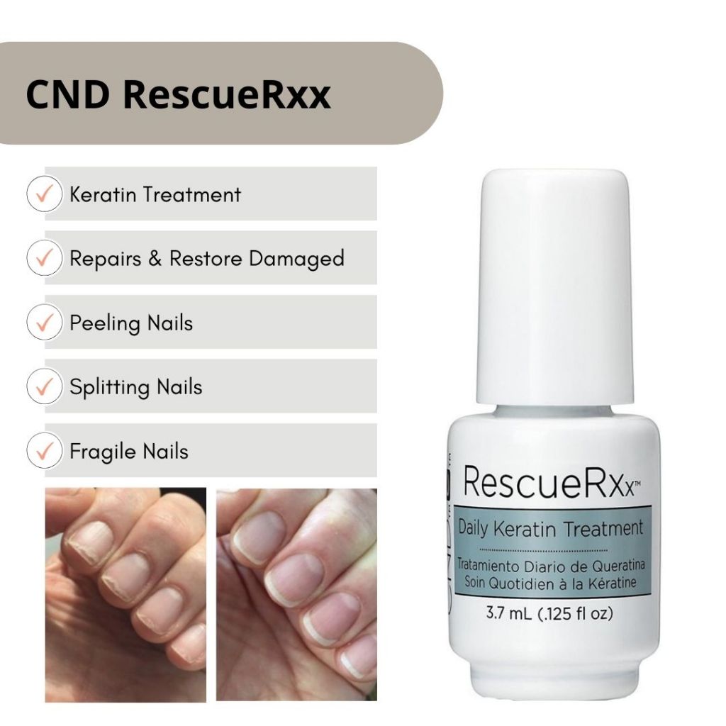 Cnd RescueRXx Nails Keratin Treatment Nail Strengthener 3.7ml